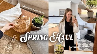 affordable home decor, *favorite* pregnancy clothes + NEW furniture | 2025 Spring Haul 🌸