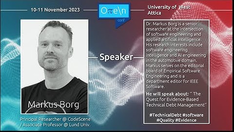 The Quest for Evidence-Based Technical Debt Management - Markus Borg