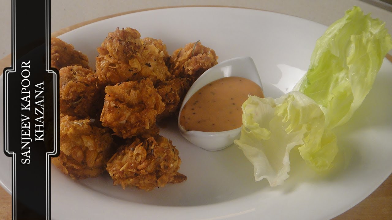 Cornflakes Crusted Chicken Nuggets