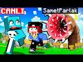 99 Yıl Bir SOLUCAN Olarak Hayatta Kaldık !! - Minecraft [ CANLI YAYIN ]
