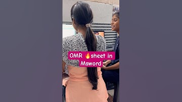 🔥OMR sheet in Msword 👩🏻‍💻🔥#shorts #motivation #youtubeshorts #yt #ytshorts  #shortsfeed #feed