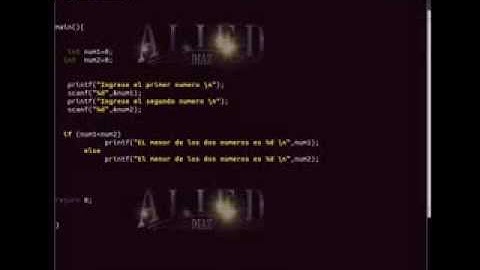 Lenguaje C menor de dos numeros LINUX