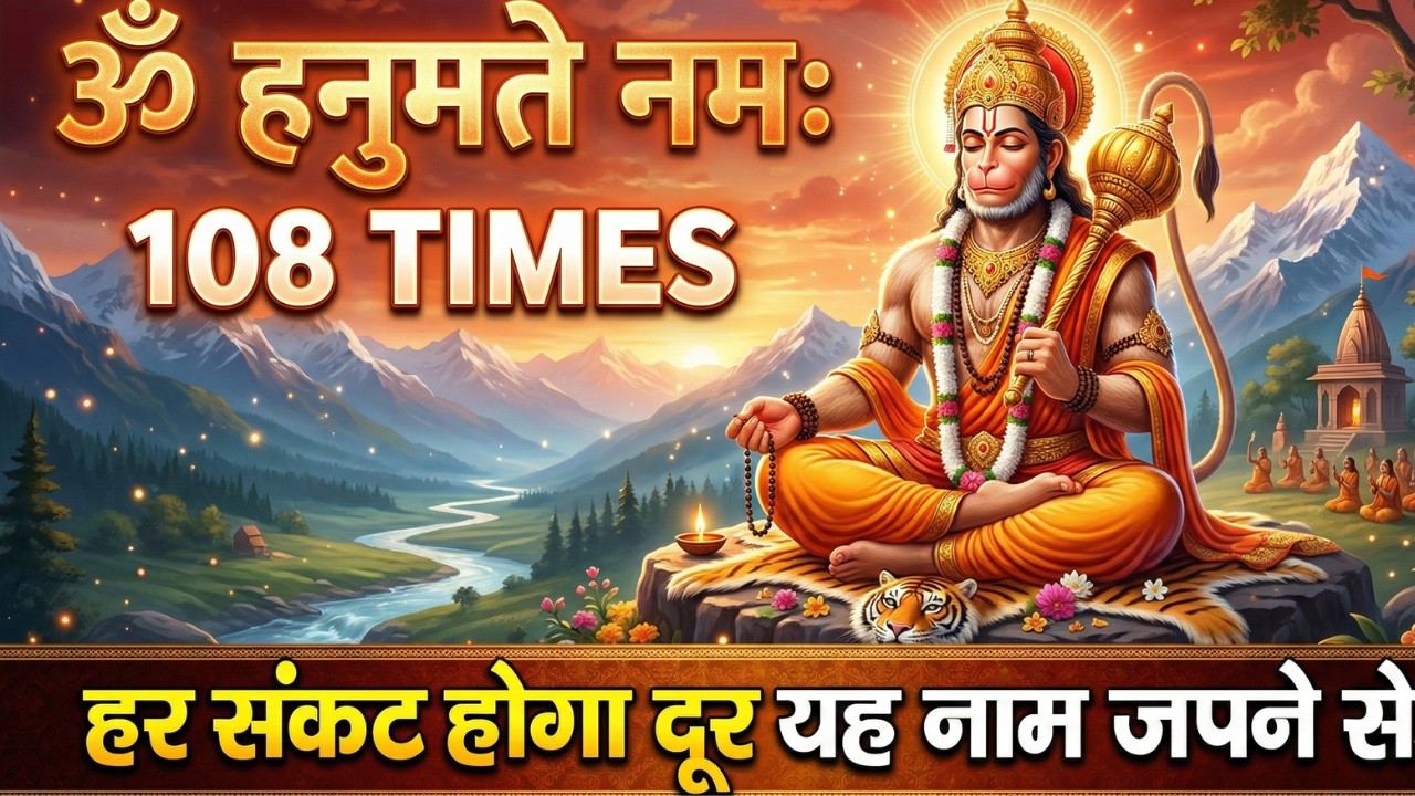 DO NOT SKIP: Om Hanumate Namah 108 Times | Protection From All Evil | ॐ हनुमते नमः