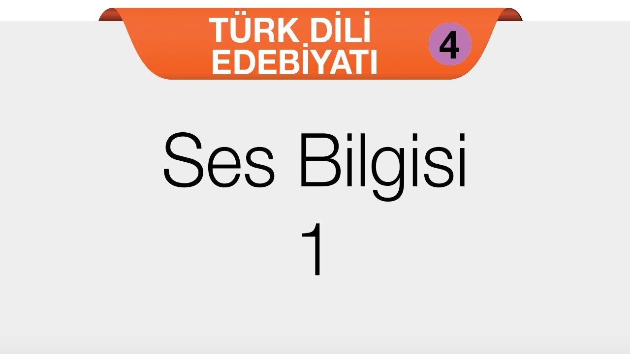 Roman - Ses Bilgisi 1
