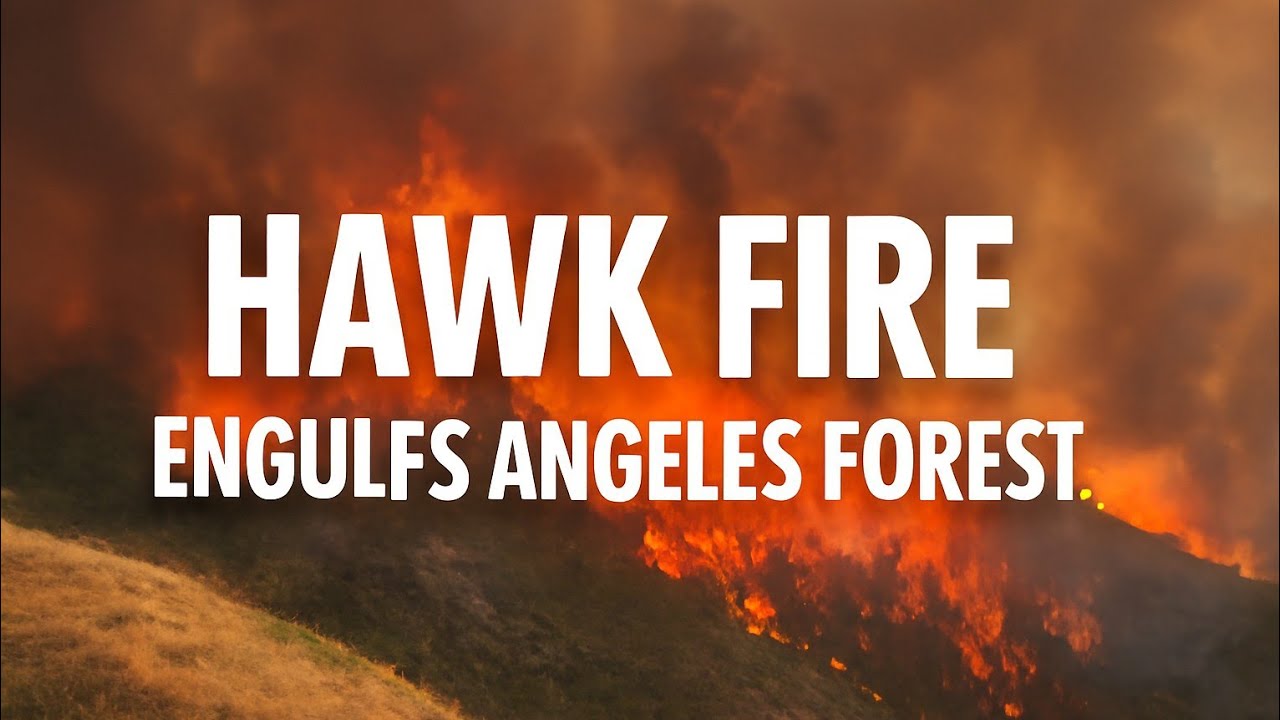 "Fast-Moving Hawk Fire Threatens Homes in Angeles National Forest – Full Update"🔴🌎