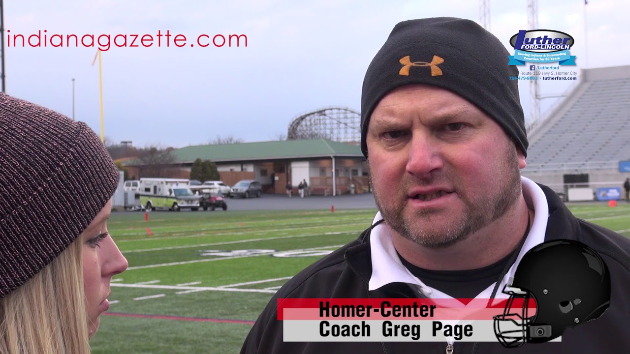 Post game interview with HomerCenter Coach Greg Page , State