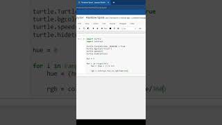 YOU Can Make This!? Rainbow Spiral in Python using Turtle #shorts #python #programming #turtle #art