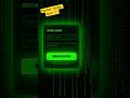 Matrix Hacker Login Screen 😈 Green Code Rain Aesthetic#Shorts#CodingShorts #WebDevShorts#Frontend