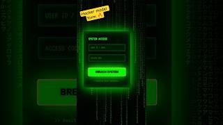 Matrix Hacker Login Screen 😈 Green Code Rain Aesthetic#Shorts#CodingShorts #WebDevShorts#Frontend