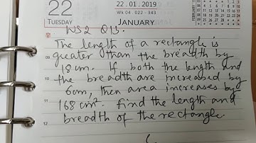 The length of a rectangle is greater than breadth by 18 cm...