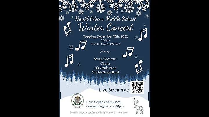 David E Owens Middle School Winter Concert 2022