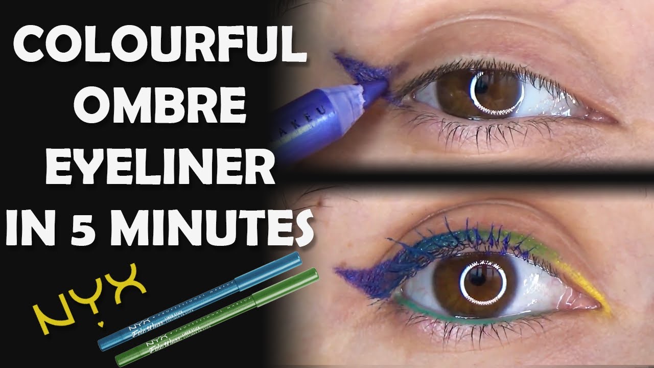 Quick colorful eyeliner tutorial aka ombre liner tutorial! Using Nyx Epic  Wear Eyeliner Sticks! - YouTube