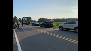 Multiple law enforcement agencies looking for suspect from vehicle chase