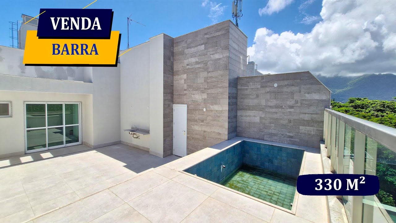 BARRA DA TIJUCA JARDIM OCEÂNICO NOVÍSSIMA COBERTURA 330M² 4 SUÍTES 7 BANHEIROS 4 VAGAS SEG.24H