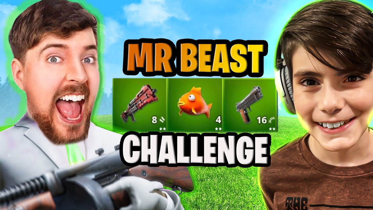 The Mr. Beast Fortnite Challenge: Green Weapons ONLY!