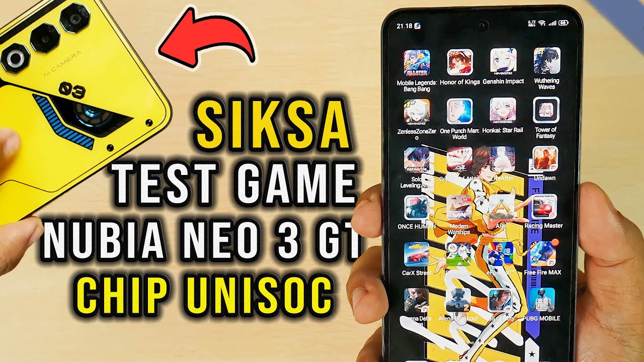 Nubia Neo 3 GT Full Test Game Siksa HP Gaming ZTE Chipset Unisoc  T9100 ZTE