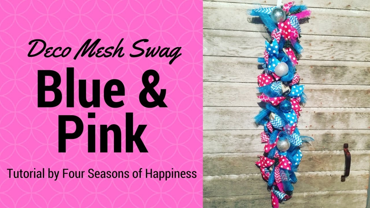Deco mesh swag, Christmas Swag, Deco Mesh Christmas Swag, Table Swag