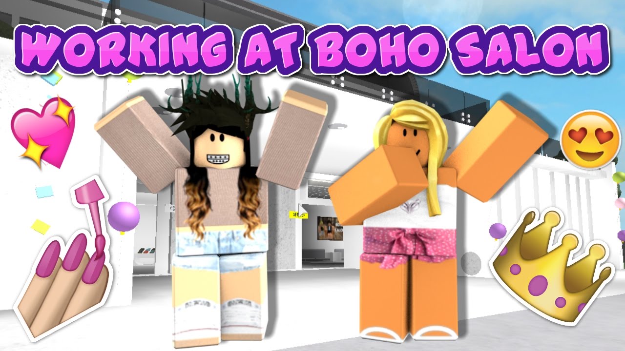 Roblox Me Working At Boho Salon Youtube - roblox how to get a job at boho salon
