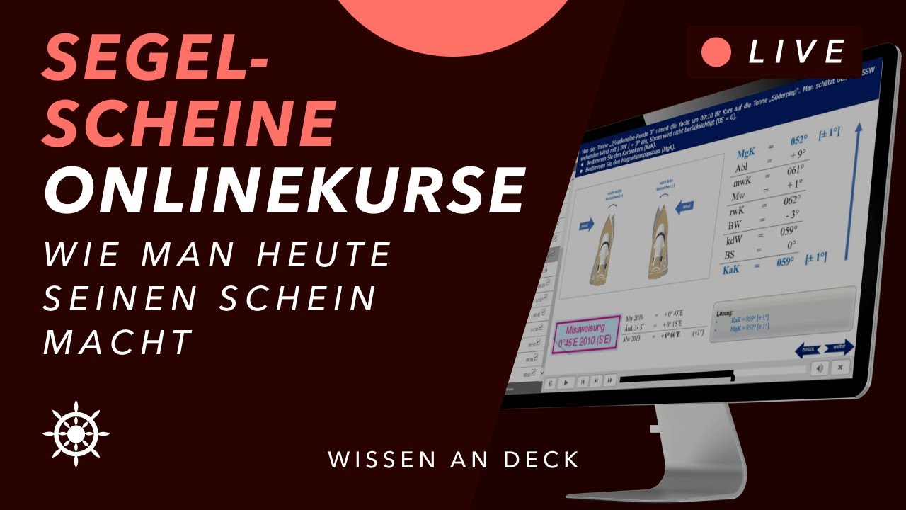 ⁣Wie man online zu seinem Segelschein kommt