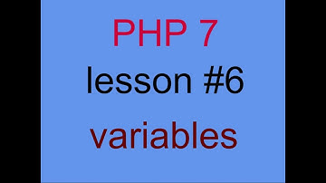 الدرس السادس شرح المتغيرات PHP Variables