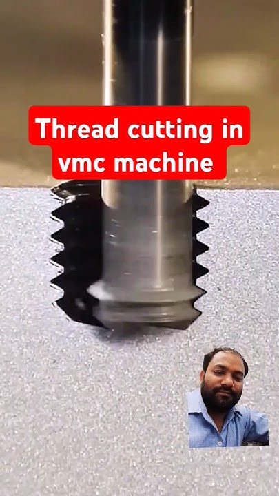 Thread cutting in vmc machine #cnc #engineering #cncmill #mechanical # ...