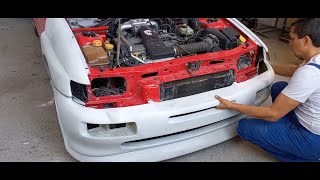 Make your own Ford Escort Cosworth replica Part 2 / Repair and installation of front bumper