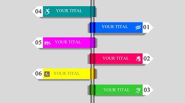 Create 6 Animated Vertical Options Infographic Slide in PowerPoint||One Click