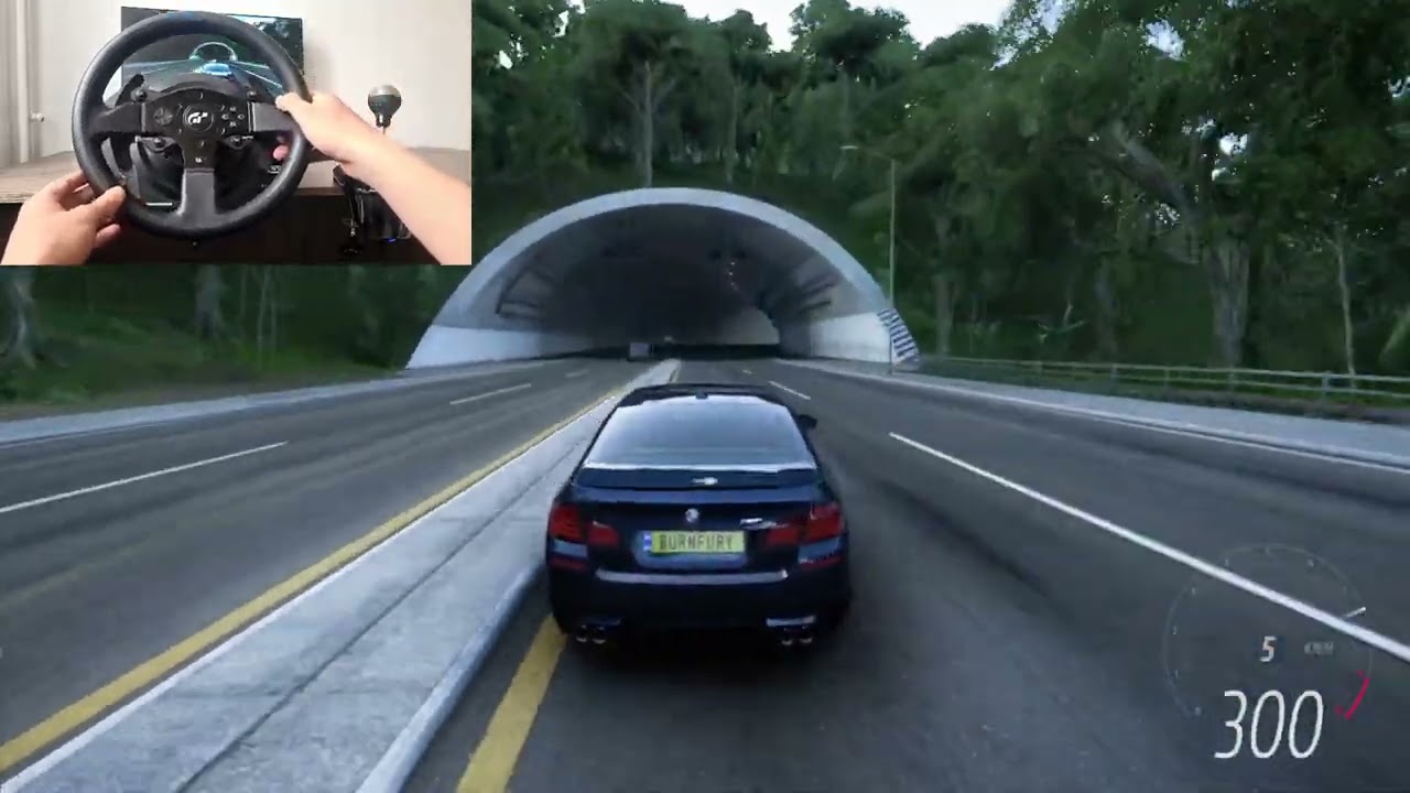 BMW M5 F10 Forza Horizon 5 Steering Wheel Gameplay