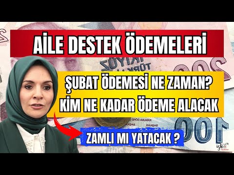 AİLE DESTEK ŞUBAT ÖDEMELERİ ? KİM NE KADA ÖDEME ALACAK ZAMLI MI YATIYOR?