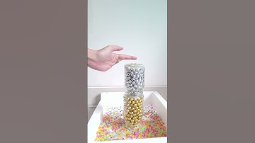 Unleashing Tower of Small and Big Beads #satisfying #reverse #oddlysatisfying #relaxing #fyp #shorts