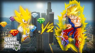 GTA 5 - Super Sonic VS Super Saiyan Goku | Epic Fight in Los Santos