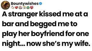 I pretended to be someone's boyfriend for one night and now we're married.