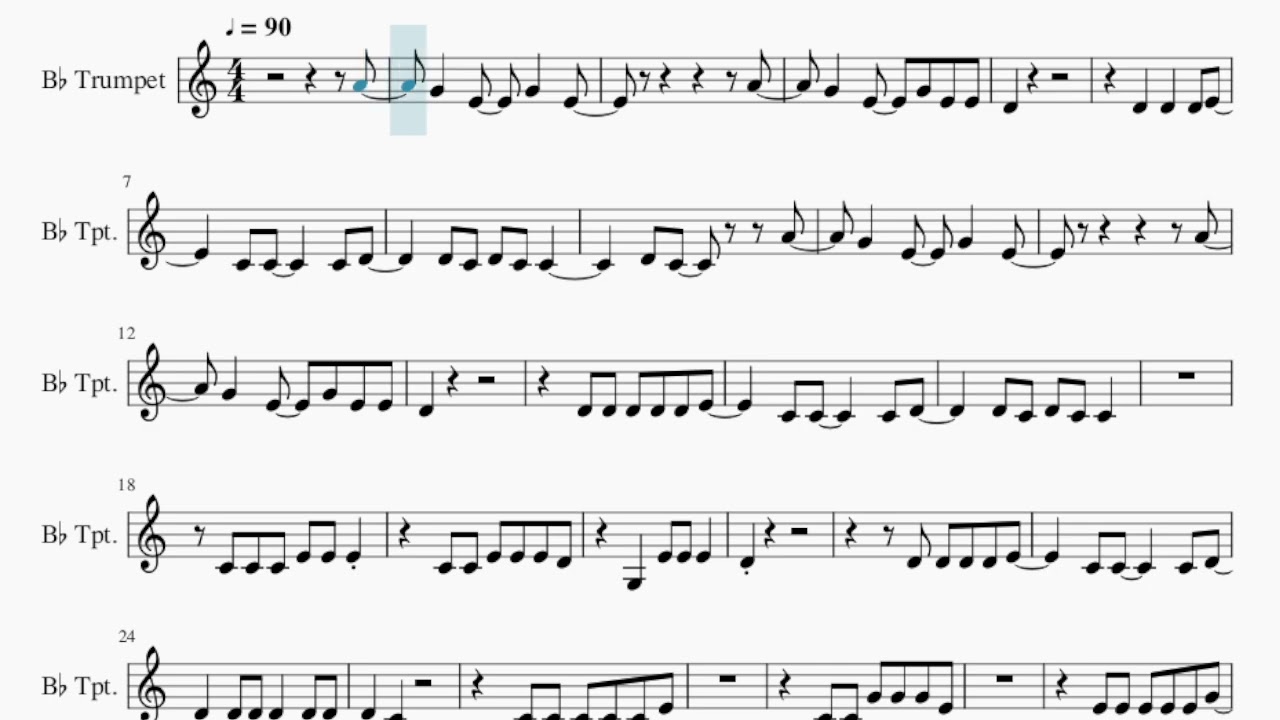 SUPER EASY Trumpet Sheet Music: How to play Black Out by Chanyeol