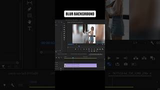How To Create a BLUR BACKGROUND in Premiere Pro. #videoediting #videoeditingtrick