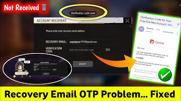 Free Fire Recovery Email Verification Code Nahi Aa Raha Hai | Free Fire Recovery Email OTP Problem