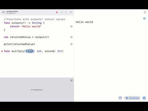 Functions with  return values in Swift