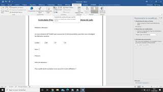 Comment réaliser un questionnaire avec Word