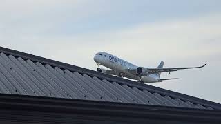 Slow Motion to Full Speed Qatar Airways (One World Livery) A359 landing Adelaide Airport