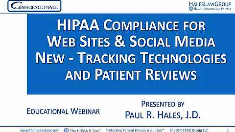 New HIPAA Compliance for Web Sites and Tracking Technologies, Social Media, and Patient Reviews 2024