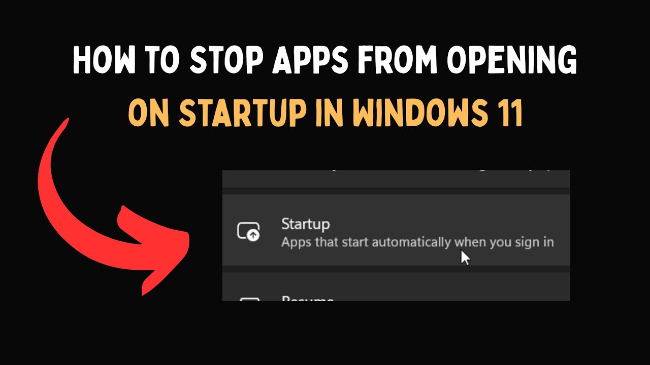 How to Stop Apps from Opening on Startup in Windows 11 - YouTube