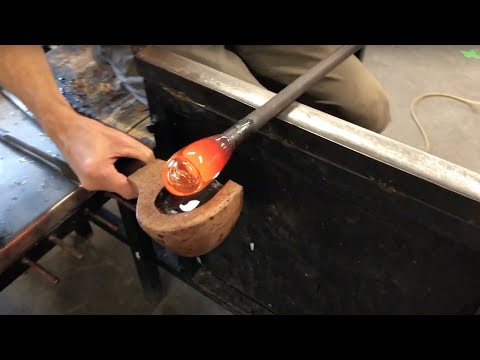 How to Blow Glass: Making a Simple Cylinder (Cup or Vase)