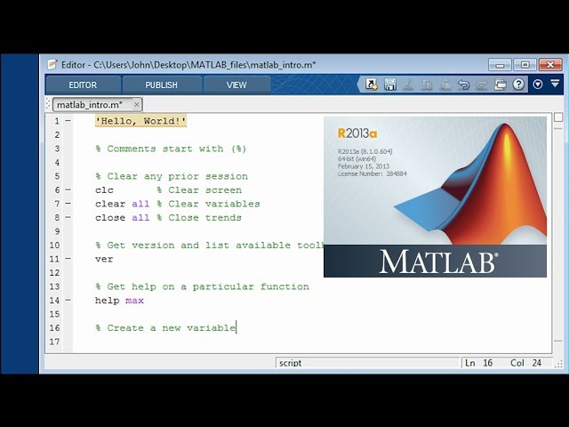 MATLAB "Hello, World"