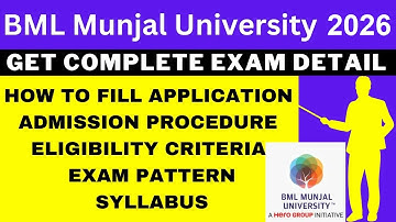 BML Munjal University 2026 Notification (Out), Application, Dates, Eligibility, Syllabus, Pattern