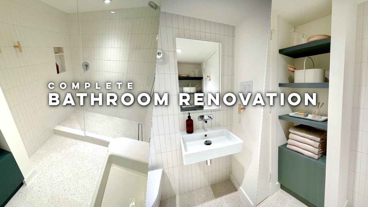 Complete Modern Bathroom Renovation (Start to Finish) - YouTube