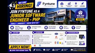 🔥 Fyntune Junior Software Engineer (PHP) Hiring 2026 | Remote Opportunity | Freshers & 0–1 Year Exp
