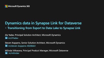 Dynamics data in Synapse Link for Dataverse: Cloud Data Warehousing and Integration | TechTalk