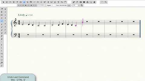 Simple Entry - MIDI Entering Notes in a Treble Staff