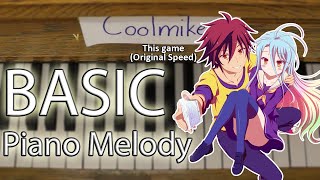 Basic Piano Melody: No Game No Life OP1 - This game screenshot 4