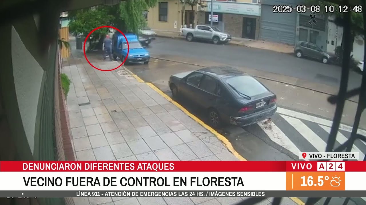 De pintar el cordón a la locura total: el violento vecino que aterrorizó al barrio de Floresta
