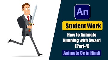 Student Work Animate cc Tutorial | How to Animate Running with Sword in Animate Cc Hindi? (Part-4)